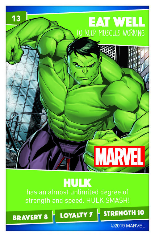 Sainsburys Disney Heroes Cards Number 13 Hulk